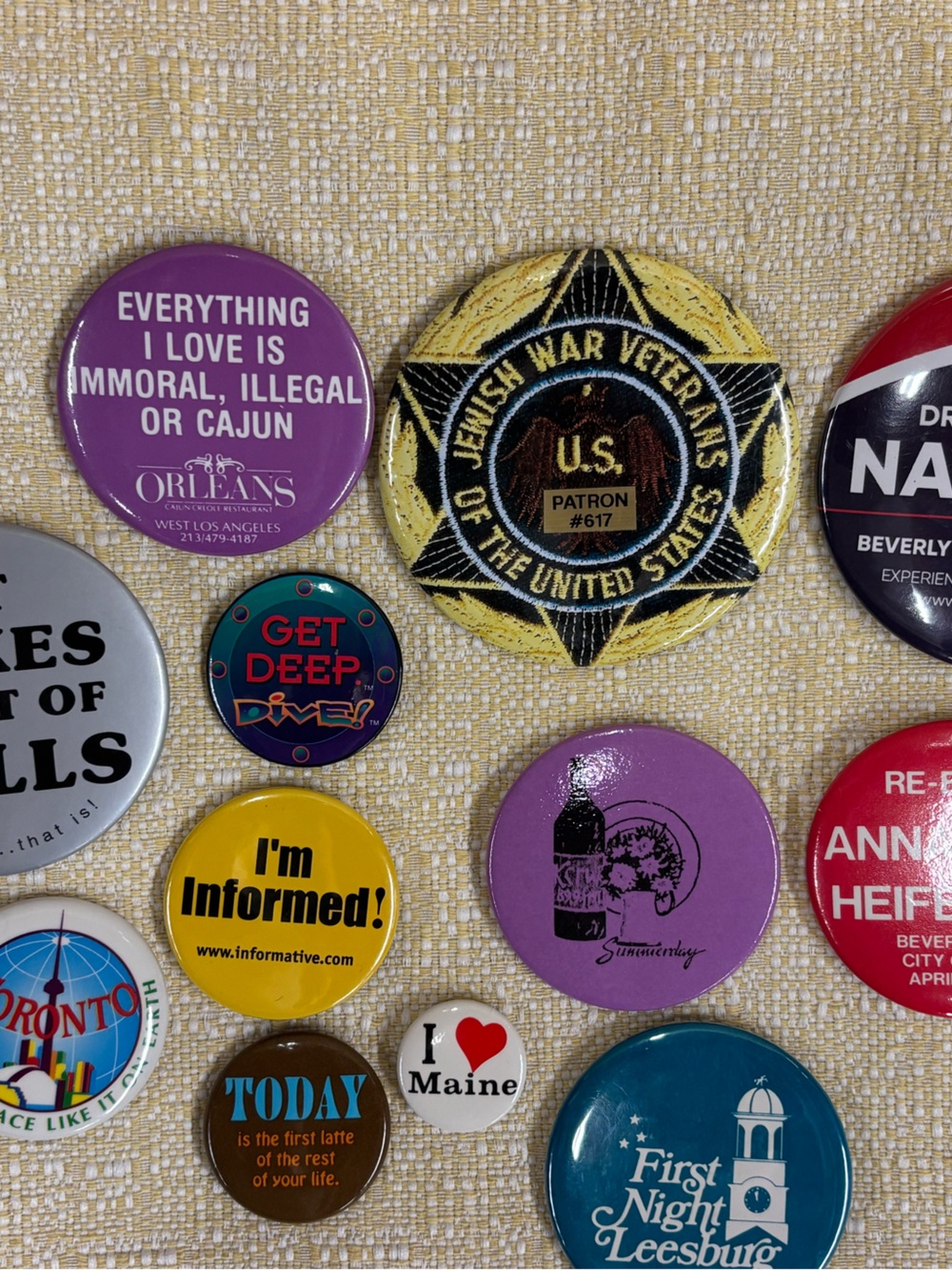 Assorted Collectible Pinback Buttons - Multicolor - Picture 4 of 5